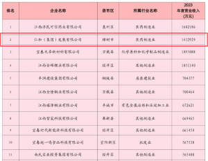 仁和集团荣登2024宜春民营企业百强榜第二